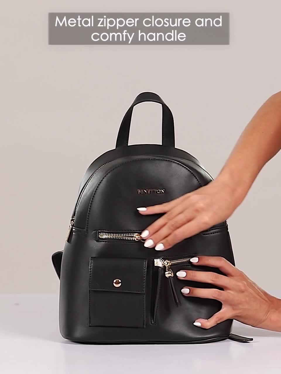 United Colors of Benetton Women's Backpack Bag (Black) : Amazon.in